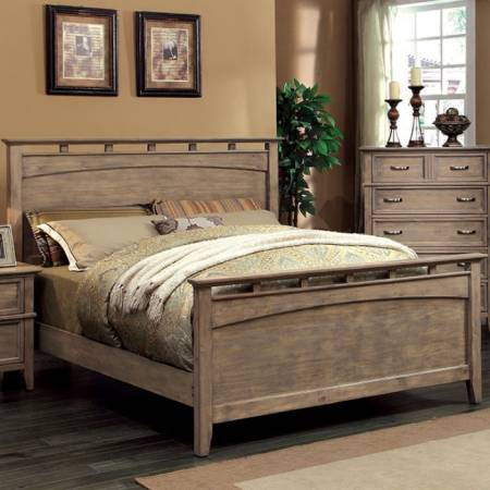 Loxley Eastern King Bed Weathered Oak